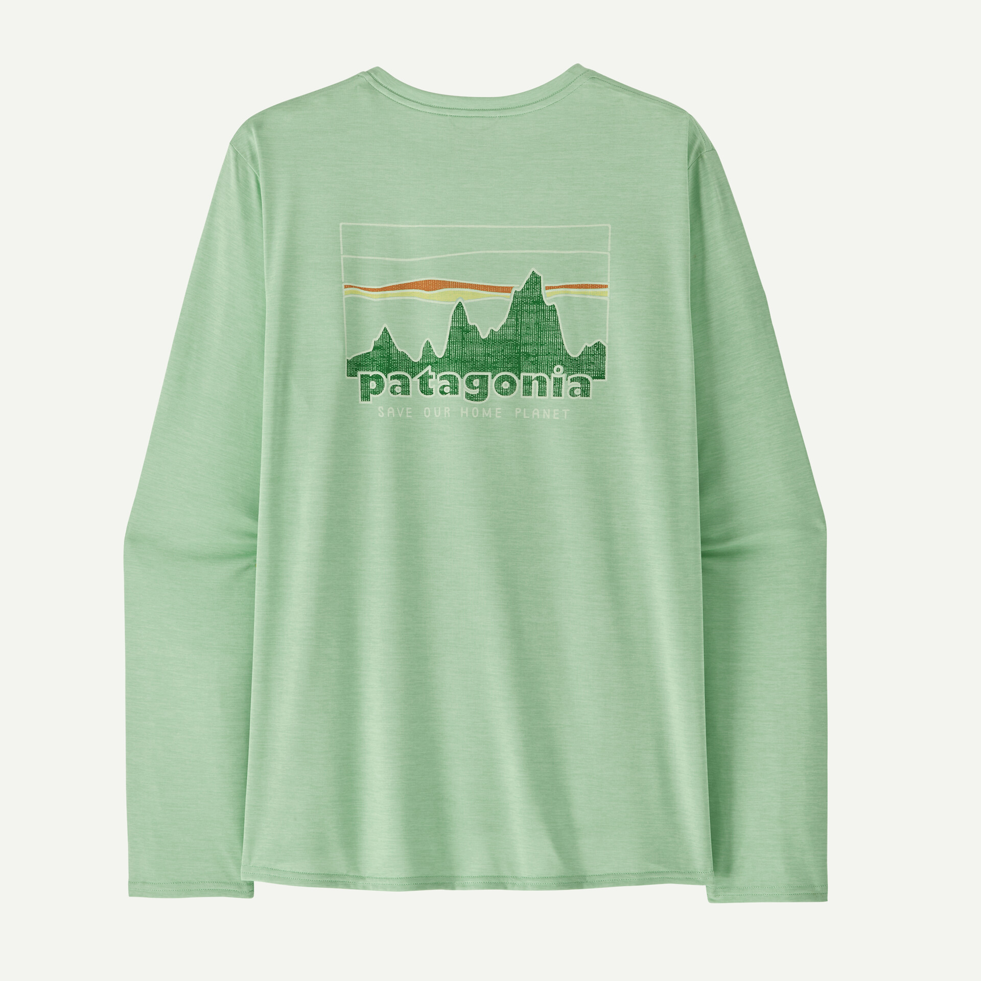 Capilene Cool Daily Long Sleeve Shirt- '73 Skyline/ Rinsed Green X-Dye
